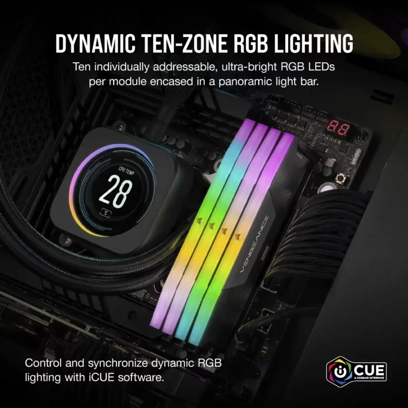 رم 32 گیگ DDR5 کورسیر 6600 Corsair VENGEANCE RGB