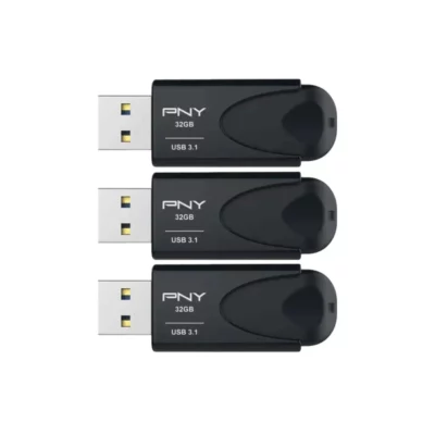 فلش مموری پی ان وای بسته سه عددی 32 گیگابایت مدل PNY ATTACHE4 USB3.1