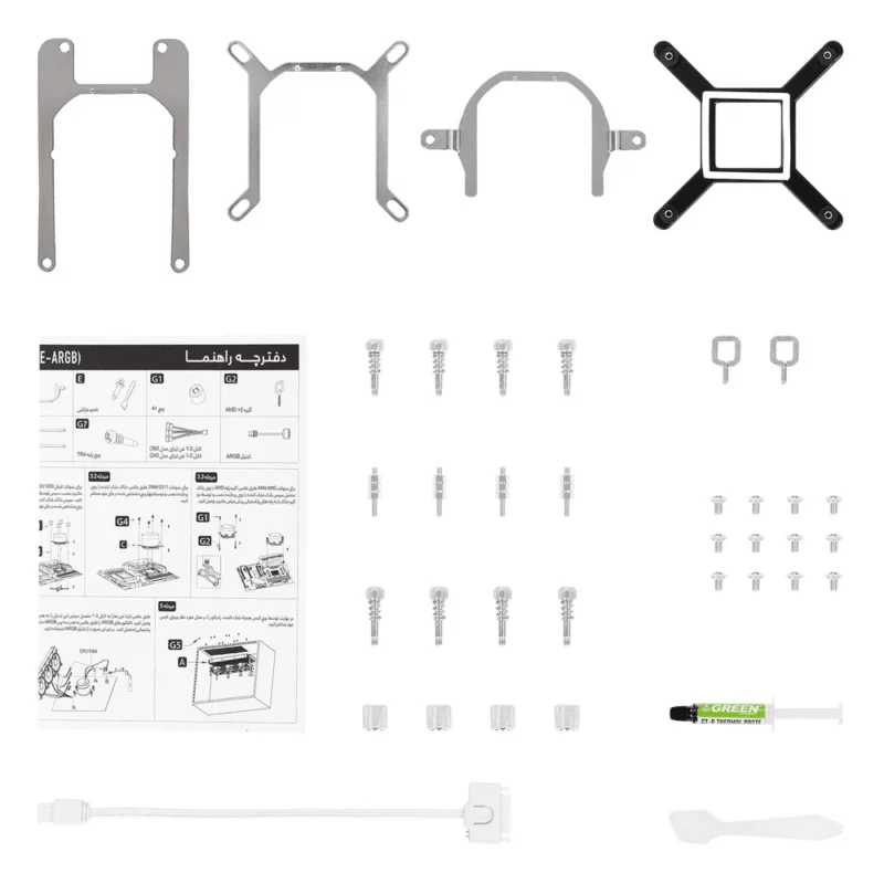خنک کننده پردازنده گرین مدل GLACIER 240 STREAM-ARGB