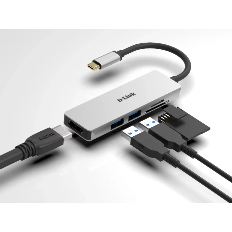 هاب USB-C دی لینک 5 پورت مدل DUB-M530