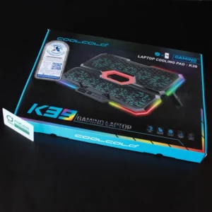 پایه خنک کننده لپ تاپ کول کلد مدل K39 RGB 2 پایه خنک کننده لپ تاپ کول کلد مدل K39 RGB