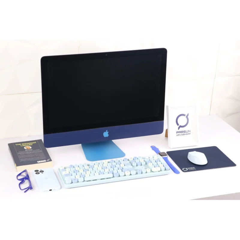 آی مک 22 اینچ اپل iMAC Slim A1418 2017 i5 G7 blue color back
