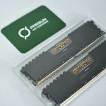 نمای نزدیک رم کامپیوتر 32 گیگابایت کورسیر Corsair DDR4 3200 DUAL LPX
