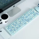 کیبورد و ماوس بی سیم مافی مدل MOFII 666 رنگ آبی
