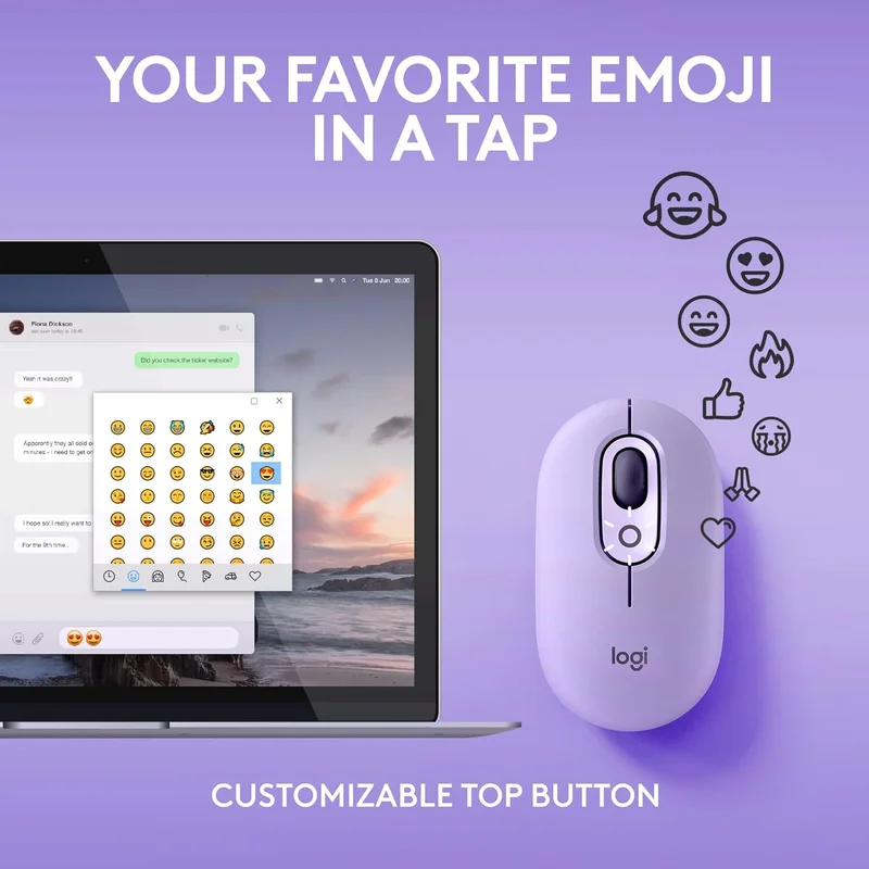 ماوس بی سیم لاجیتک Logitech Pop Mouse 2 ماوس بی سیم لاجیتک Logitech Pop Mouse