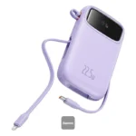 پاوربانک بیسوس 10000mAh مدل QPow2 Dual Cable