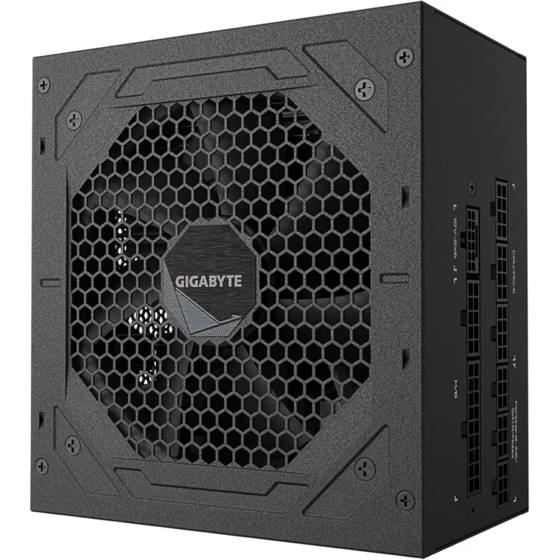 پاور 750 وات گیگابایت Gigabyte UD750GM V2 با نمای پهلو پاور