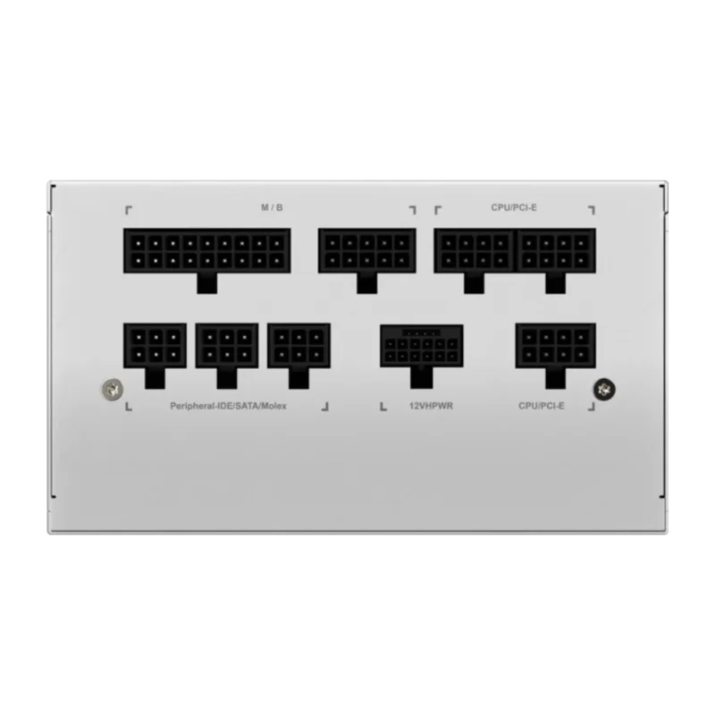 پاور 850 گیگابایت Gigabyte UD 850GM White نمای کانکتورها
