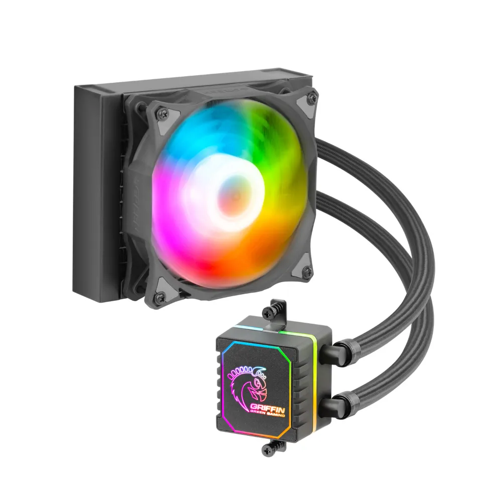 خنک کننده آبی پردازنده گرین WATER COOLING GLACIER ECO ARGB نمای کناری