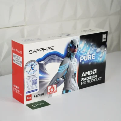 کارت گرافیک سافایر PURE AMD Radeon RX 9070 XT OC 16GBبا جعبه