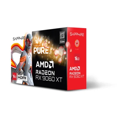 کارت گرافیک سافایر Pure RX 9060 XT OC 16GB با جعبه