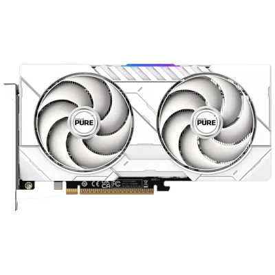 نمای روبرو کارت گرافیک سافایر Pure RX 9060 XT OC 16GB